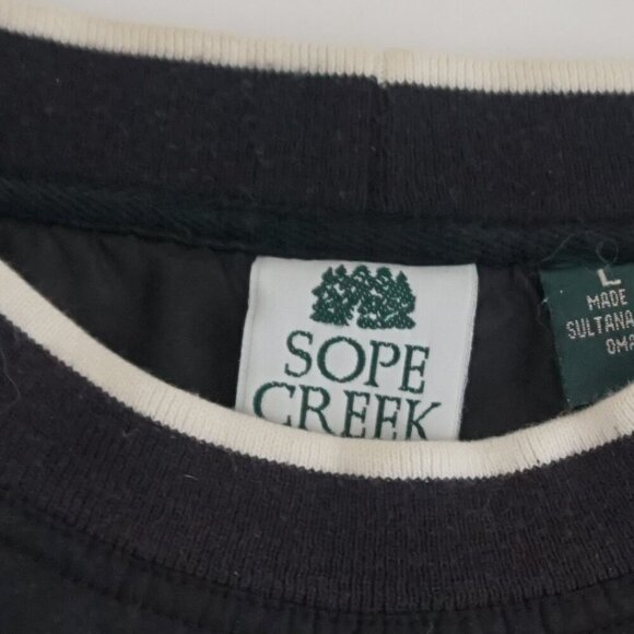 Vintage Sope Creek Black Nylon Golf Windbreaker Jacket Size Large - Picture 9 of 10